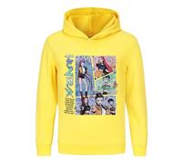 Demon Hunters Mira Rumi Zoey 100% Cotton Kids Oversized Hoodie Pullover K-Pop Style Comfortable Fit Yellow