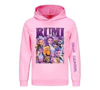 Demon Hunters Mira Rumi Zoey Kids Hoodie Sweatshirt 100% Cotton Cartoon K-Pop Fashion for Girls Pink