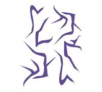 Demon Hunters Temporary Tattoos, Rumi Tattoos Cosplay Stickers, Movie & Anime Dance Stickers Waterproof, Purple Fantasy Markings for Cosplay Halloween (J)