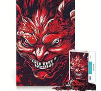 Demon Kabuki Mask 1000-piece Jigsaw Puzzles Mindful Game Anxiety Relief Enjoyable Challenge Home Art (38x26cm)