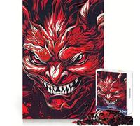 Demon Kabuki Mask 1000-piece Jigsaw Puzzles Mindful Game Anxiety Relief Enjoyable Challenge Home Art (38x26cm)