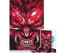 Demon Kabuki Samurai Adult Jigsaw Puzzles 1000 Pieces Logic Skill Accurate Edge Family Bond Nice Decor (38x52cm)