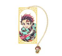 Demon Kamado Bookmark Page Mark, Anime Tanjiron Zenitsu Giyuu Kyoujurou Figure Reading Tool, Stationery Gifts for Reading Lovers Bookworm (Style B)