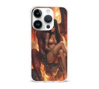 Demon & Lady Cell Phone Basic Cases Compatible with iPhone 15/15 Plus/15 Pro/15 Pro Max