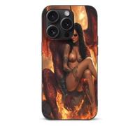 Demon & Lady Cell Phone Basic Cases Compatible with iPhone 15/15 Plus/15 Pro/15 Pro Max