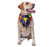 Demon Love Pattern Printed Graphic Pet Triangle Scarf For Dogs & Cats, Adjustable Cute Pet Bandana For & Photo Shoots
