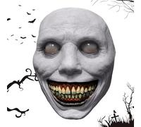 Demon Masque Horror - Soft BreathablesCreepy Costume, Horrible Ghost Devil Zombie Cosplay Accessory With Realistic Detail | Halloween Party Props For Women Men Adults Themed Events Festivals And Perfo