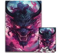 Demon Oni Mask 1000 Pieces Puzzle Gifts Jigsaw Puzzles for Adults Family Activity Brain Teaser Home Decor 1000 PCS(75x50cm)