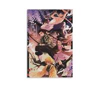 Demon Poster Slayer Kimetsu No Poster Yaiba Vintage Fantasy Comic Art Anime Posters for Room Aesthetic Canvas Wall Art Bedroom Decor12x18inch(30x45cm)