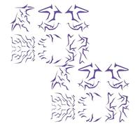 Demon Purple Hunter Temporary Tattoos, Movie Anime Dance Cosplay Tattoos Stickers, Purple Hunter Fantasy Markings Unique Design for Cosplay Festivals Costume Parties Body Stickers for Boys Girls (2)