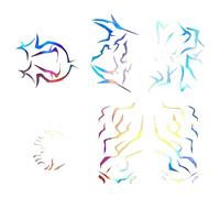 Demon Purple Hunter Temporary Tattoos, Movie Anime Dance Cosplay Temporary Tattoos Stickers, Purple Fantasy Markings Unique Design for Festivals Costume Parties Halloween (A)