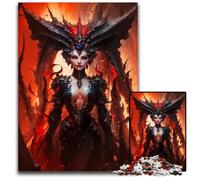 Demon Queen in Hell Lilith Puzzle 1000 Pieces Jigsaw Wooden Jigsaw Puzzles Educational Brain Teaser Artistic HomeOffice Decor 14+ Age 1000 PCS(75x50cm)