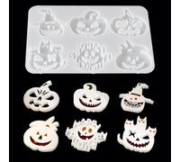 Demon Resin Mould, Halloween Epoxy Resin Mold for Hanging Decorations, UV Resin Mould Silicone for Ghost Making, Spooky Holiday Accessory, DIY Crafting