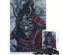Demon Samurai Warrior Digital Art Jigsaw for Teenagers1000 Pieces Strong Logic Cozy Fun Joyful Challenge (50x75cm)