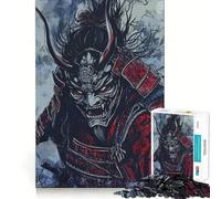 Demon Samurai Warrior Digital Art Teenagers 1000 Piece Jigsaw Puzzle Stress Relief High Def Print Fun Play Room Art (38x26cm)