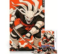 Demon Samurai Warrior with Bloody Katana Teenagers 1000 Piece Jigsaw Puzzle Enjoyable Game Precise Edge Family Enjoyable (38x26cm)