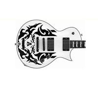 Demon Skull White Guitar Stickers Vinyl Guitar & Bass Body Black