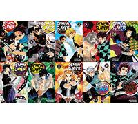 Demon Slayer 10 book set. Volumes 1-10 by Koyoharu Gotouge