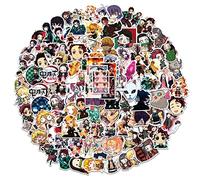 Demon Slayer Anime Stickers, 100 Pieces, Vinyl, Multicolored, Waterproof, Cute, Cartoon, Perfect for Laptops, Cars, Water Bottles