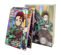 Demon Slayer Cards, Demon Slayer Card, 50 Pieces Trading Cards Cards Card Game Solitaire Card Box, Ubephant Cartoon Trading Cards, Demon Slayer Birthday Gifts for Fans Anime Enthusiasts