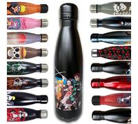 Demon Slayer Double-Walled Insulated Bottle - Reusable Stainless Steel Water Bottle Demon Slayer Characters - 12 Hour Hot and Cold Hold - for Sports, Travel, Everyday Use, 500 ml - BPA Free -