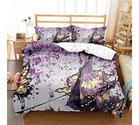 Demon Slayer Duvet Cover Set with Matching Pillow Cases 120 Thread Count Guaranteed Quilt Protector Cover Premium Bedding Collection Extra Soft (200x200cm(Double),DS 03)
