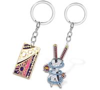 Demon Slayer Keychain Anime Keyring for Demon Slayer Fans, 2Pcs Demon Slayer Merch Key Chain Keyrings Rings Kids Christmas Party Supplies Favors Bags fillers Novelty Toy Birthday Gifts for Boys Girls