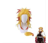 Demon Slayer Kimetsu no Yaiba Rengoku Kyoujurou Yellow Red Wig Cosplay Costume Heat Resistant Synthetic Hair Wigs