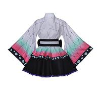 Demon Slayer Kochou Shinobu Cosplay Costume Women's Kochou Shinobu Kimono Dress Outfit S