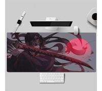 Demon Slayer Mouse Mat-Waterproof Professional XXL PC Desk Pad- Keyboard & Mouse Accessory,Extended Non-Slip Rubber Base Mousepad (Tsugikuni Yoriichi, 800 * 300 * 3mm)