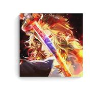 Demon Slayer Rengoku Kyoujurou Character Art Poster Decorative Painting Canvas Wall Posters And Art Picture Print Modern Family Bedroom Decor Posters 12x12inch(30x30cm)