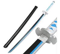 Demon Slayer Sword About 41 inches Bamboo Blade for Cosplay Purpose Exquisite Wood Sword Collectibles and Weapon Prop Various Styles Available, Kamado Tanjirou A