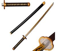 Demon Slayer Sword About 41 inches Bamboo Blade for Cosplay Purpose Exquisite Wood Sword Collectibles and Weapon Prop Various Styles Available, Kaigaku