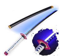 Demon Slayer - Sword, Lightsaber, Lightsaber, Katana LED, Samurai Sword with LED Blade with Sheath, Anime Fans, Anime Cosplay, for Adults and Children (Giyuu Tomioka)