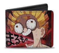 Demon Slayer Wallet, Bifold, Demon Slayer Zenitsu Agatsuma Shouting Pose and Logo Reds, Vegan Leather