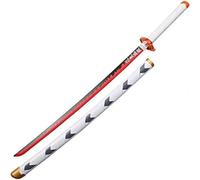 Demon Slayer Wood Sword Cosplay Prop Weapon Anime Wooden Sword, Rengoku Kyoujurou, One Size