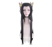 Demon Solder: Kimetsu no Yaiba Kochou Shinobu Cosplay Wigs Synthetic Hair Kochou Kanae Long Wig + Wig Cap Demon Slayer Only Wig PL-563 Cosplay Anime Wig Coser