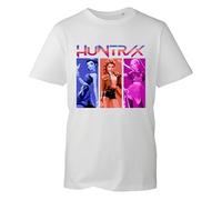 Demon T-Shirt Huntrix Idol Merch Super Hero Tshirt Matching tee Kpop Girls Boys Hunter Birthday Gift Unisex Kids Adults Tee Tops (White, 7 Years)