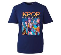 Demon T-Shirt Huntrix Merch Tshirt Mira Rumi Zoey Tiger Animation Derpy Heroes Kpop Hunter Tee Unisex Kids Adults Tops (Navy, 9 Years)