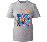 Demon T-Shirt Huntrix Merch Tshirt Mira Rumi Zoey Tiger Animation Derpy Heroes Kpop Hunter Tee Unisex Kids Adults Tops (Heather Grey, M)