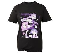 Demon T-Shirt Huntrix Mira Rumi Zoey Merch Tshirt Tiger Animation Derpy Heroes K-Pop Hunters Girls Tee Unisex Kids Top (Black, M)