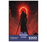 Demon Warrior for Adults Fun 1000 Piece Cool Swordsman Jigsaw Puzzles Stress Relief Toy Decoration Intellectual Game Education Game Relaxation And Intelligence 38x26cm/1000pcs