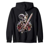 Demon Warrior King of Hell Devil Sword Zip Hoodie