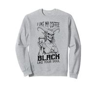 Demon Woman Coffee Lover Black Soul Halloween Funny Caffeine Sweatshirt