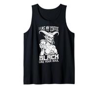 Demon Woman Coffee Lover Black Soul Halloween Funny Caffeine Tank Top