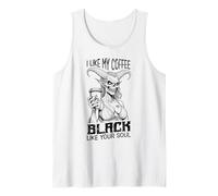 Demon Woman Coffee Lover Black Soul Halloween Funny Caffeine Tank Top