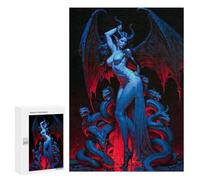 Demoness Lilith with Snakes, 300 PCS Displayable Picture Puzzle, Gift for Winter Evenings - for Detail-Focused Puzzlers