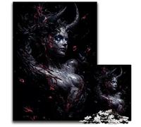 Demoness with Lava Jigsaw Puzzles 1000 Pieces for Adults Puzzles for Adults Family Activity DIY Home Decor 1000 PCS(38x26cm)