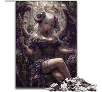 Demonic Angel Young Girl Puzzles for Teenagers Teens 1000pc Puzzle, Pattern Assembly Deal As Gifts for The Whole Family Suitable for And 14 (50x75cm)