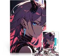 Demonic Anime Girl1000 Pieces Puzzles for Adults Toys Educational Games Stress Relieving Artists Collection, Fine Art 38x26cm